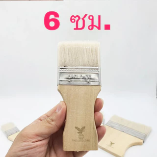 แปรงวานิช ขนสัตว์แท้ไม่หลุดง่าย ขนหนา มีให้เลือก 4 , 6 , 8 , 10 , 12 ซม. รุ่นละเอียด สีขาว ทาบ้าน ทาสีทั่วไป