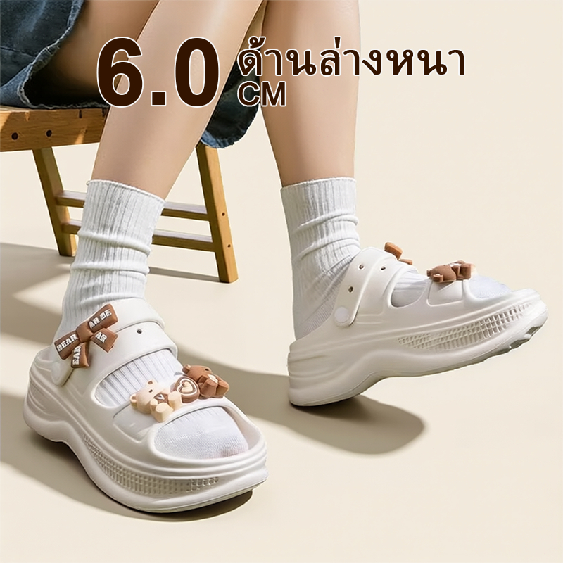 รองเท้าผู้หญิงแพลตฟอร์มด้านนอกสวมใส่ ใหม่ลื่นยชายหาดแฟชั่นความสูง - รูปที่ 2