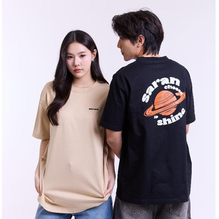 SR13 SARAN เสื้อยืดoversize ดาวเสาร์