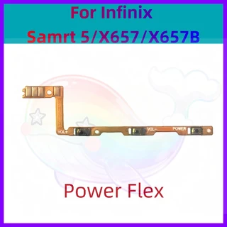 สําหรับ Infinix Smart 5 X657 / X657B ปุ่มปรับระดับเสียงไฟปุ่มปุ่ม Flex Cable Keys ปุ่มปิดระดับเสียงปุ่มขึ้นลงด้านข้างอะไ