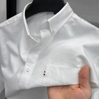 เสื้อเชิ้ตคอปก แขนสั้น ผ้า Premium Oxford By BSizeU ทรงเข้ารูป รีดง่ายยับยาก ยิ่งซักยิ่งนิ่ม