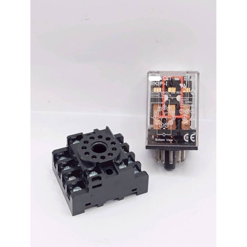 MK3 48VDC รีเลย์ พร้อมขา MK3 -i 48VDC  MK3P-I CONTACT: 250VA VAC 28VDC 10A RES.