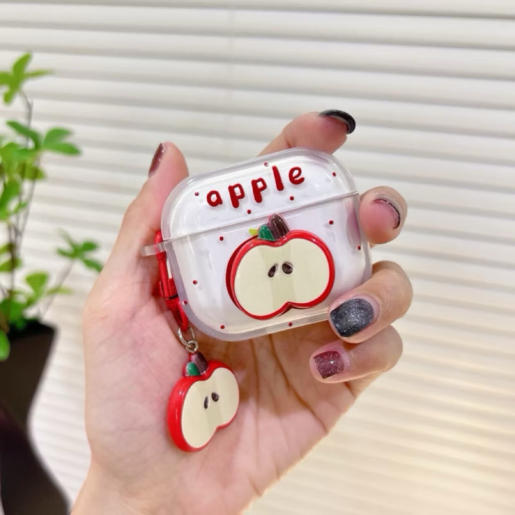 【 แอ๊บเปิ้ล 】เคสหูฟังAirpods4 i12 i11 i13 เคสใสการ์ตูนนูน  เคสหูฟังบลูทูธ gen gen1 gen2 เคสหูฟังไร้ส