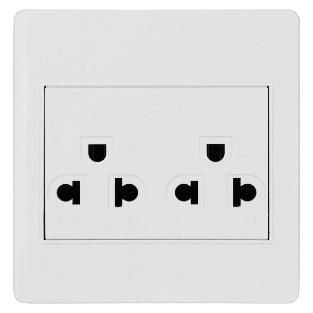 ็็HACO เต้ารับคู่-เดี่ยว แบบมีกราวด์ M3N-E20,M3N-E11.M4N-E30,M4N-E21
