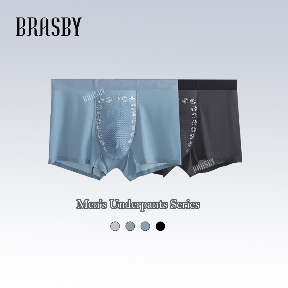 🎉Brasby🎉กางเกงในชาย ตัว พร้อมกล่อง กางเกงในบ๊อกเซอร์ เกรดพรีเมี่ยม ‼️เนื้อผ้านิ่ม ใส่สบาย ระบายอากาศได้ดี ไม่ยืดไม่ย้วย