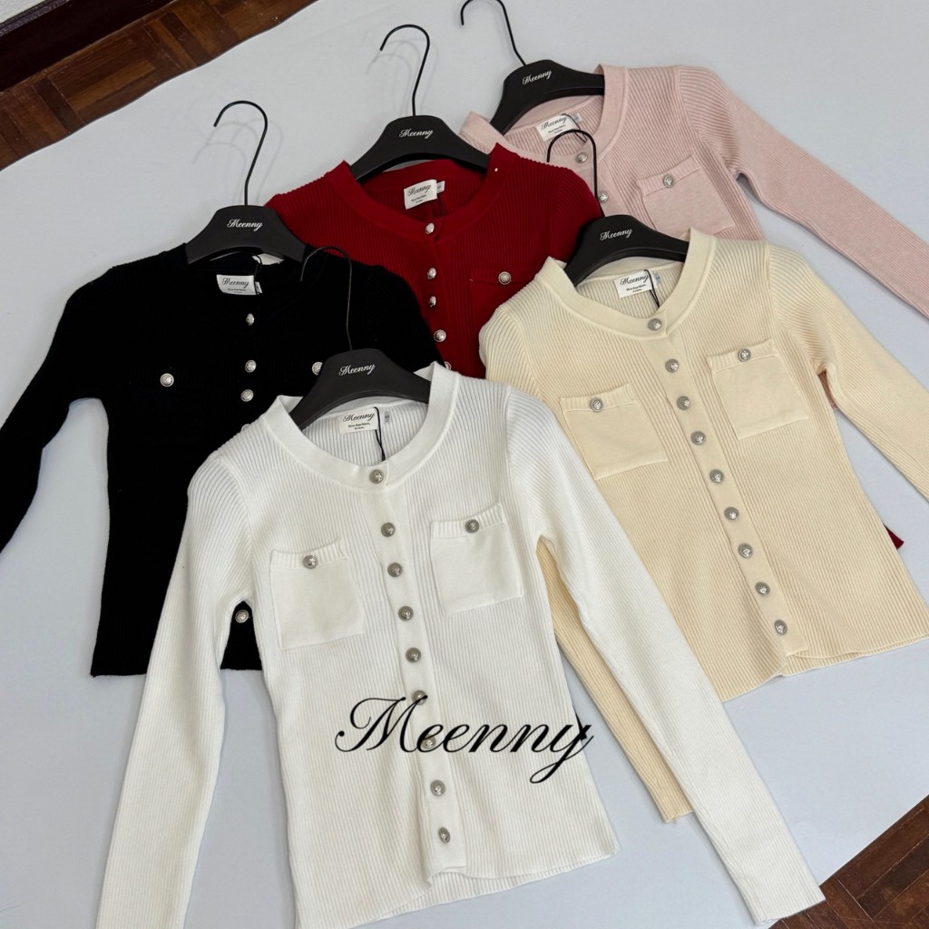 Meenny Closet | MP88 เสื้อไหมพรมเเขนยาวดีเทลกระเป๋า