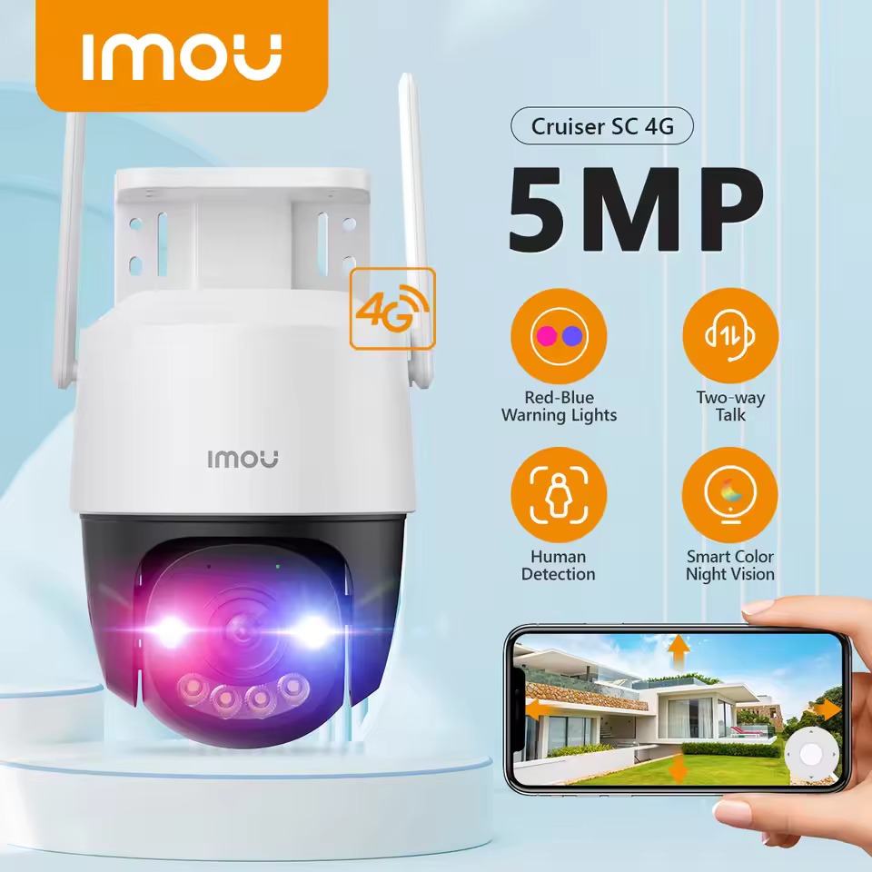 ⚡️กล้องวงจรปิดใส่ซิม 4G⚡️IMOU Cruiser SC 4G ความคมชัด 5MP กล้องใส่ซิม 4G บันทึกภาพสี 24 ชม.