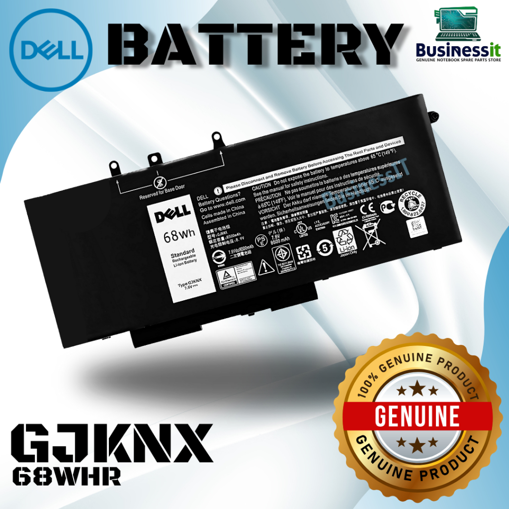 Battery Dell Latitude 5290 5480 GJKNX แบตเตอรี่ Dell Latitude 5290 5480 แท้ ศูนย์ Dell Thailand