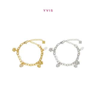 YVIS Love Gem Charms Brass Bracelet - YVIS X Proud O Wedding