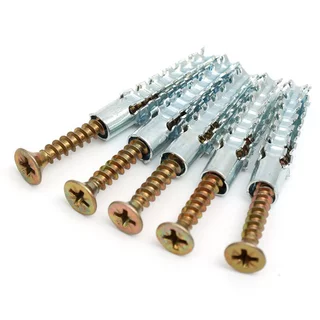 100 ชุด พุกเหล็ก+สกรู แพ็ค สำหรับงานปูน อิฐมวลเบา M6*32mm