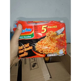 บะหมี่อินโด บะหมี่สำเร็จรูป หมี่โกเร็ง 1 แพ็คบรรจุ 5 ซองมีหลายรสให้เลือก 2 รสชาติ