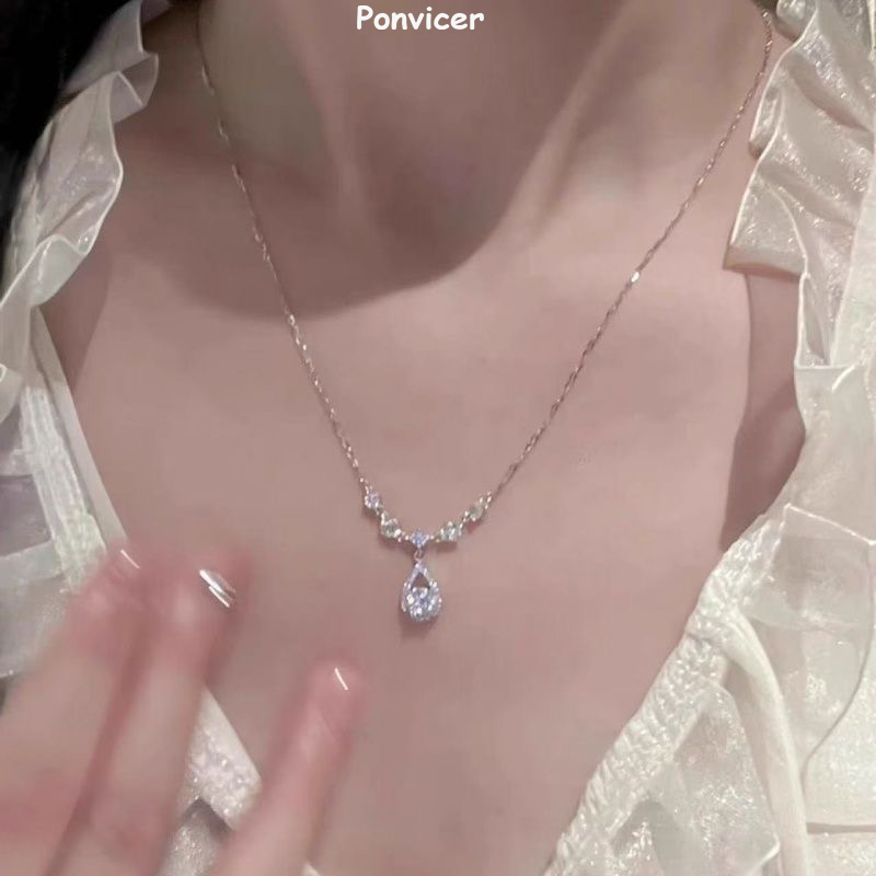 COD-พร้อมส่ง น้ำตาปลา สร้อยคอ ซุปเปอร์แฟลช ผู้หญิง ประณีต เฉพาะกลุ่ม ไฮเอนด์