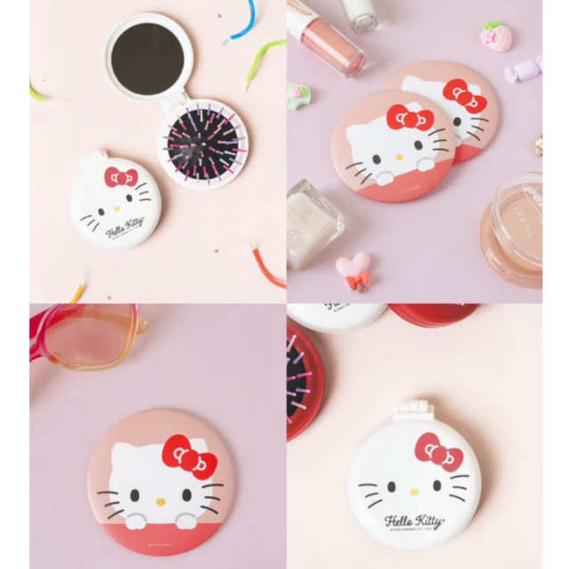 พร้อมส่ง หวีกระจก KITTY SANRIO - Daiso Korean แท้💯