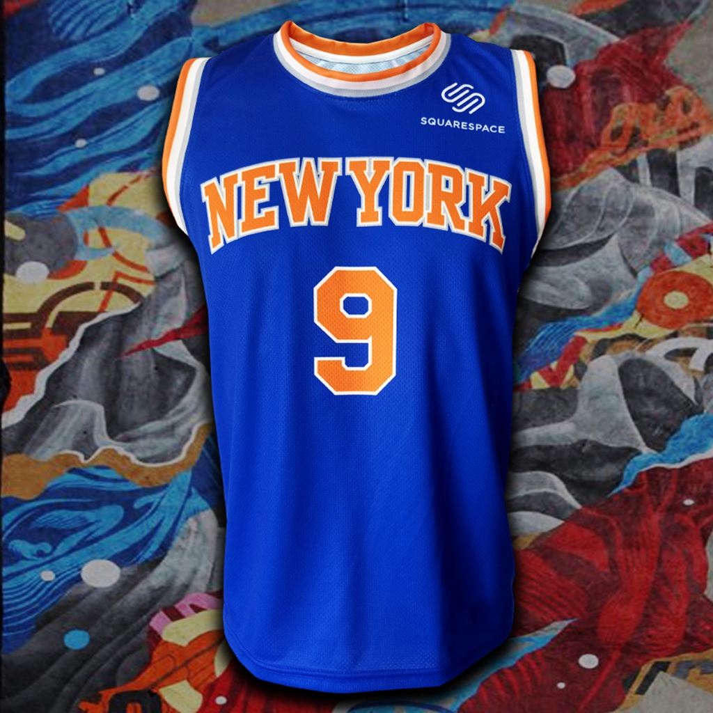 เสื้อบาสเกตบอล ทีม นิวยอร์ก นิกส์ รุ่น Icon /RJ Barrett#9 ไซส์ S-5XL #BK0081