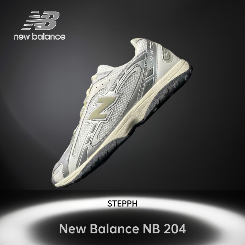 ของแท้ 100%-New Balance 204L silvery white Low Sneakers  U204LSWB