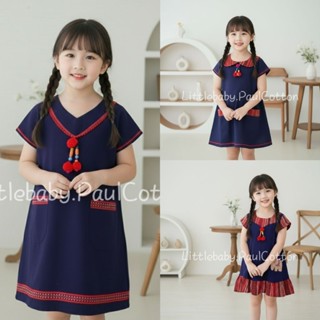 เดรสผ้าฝ้ายพื้นเมืองเด็กผู้หญิง