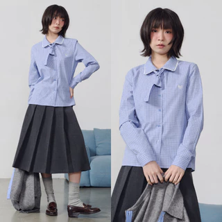 Bemingtop1054(S-2XL)-BMG Lace Collar Shirt เสื้อเชิ้ตสไตล์น่ารัก ดีเทลปกบัวลายฉลุขอบลูกไม้ให้ลุคหวาน