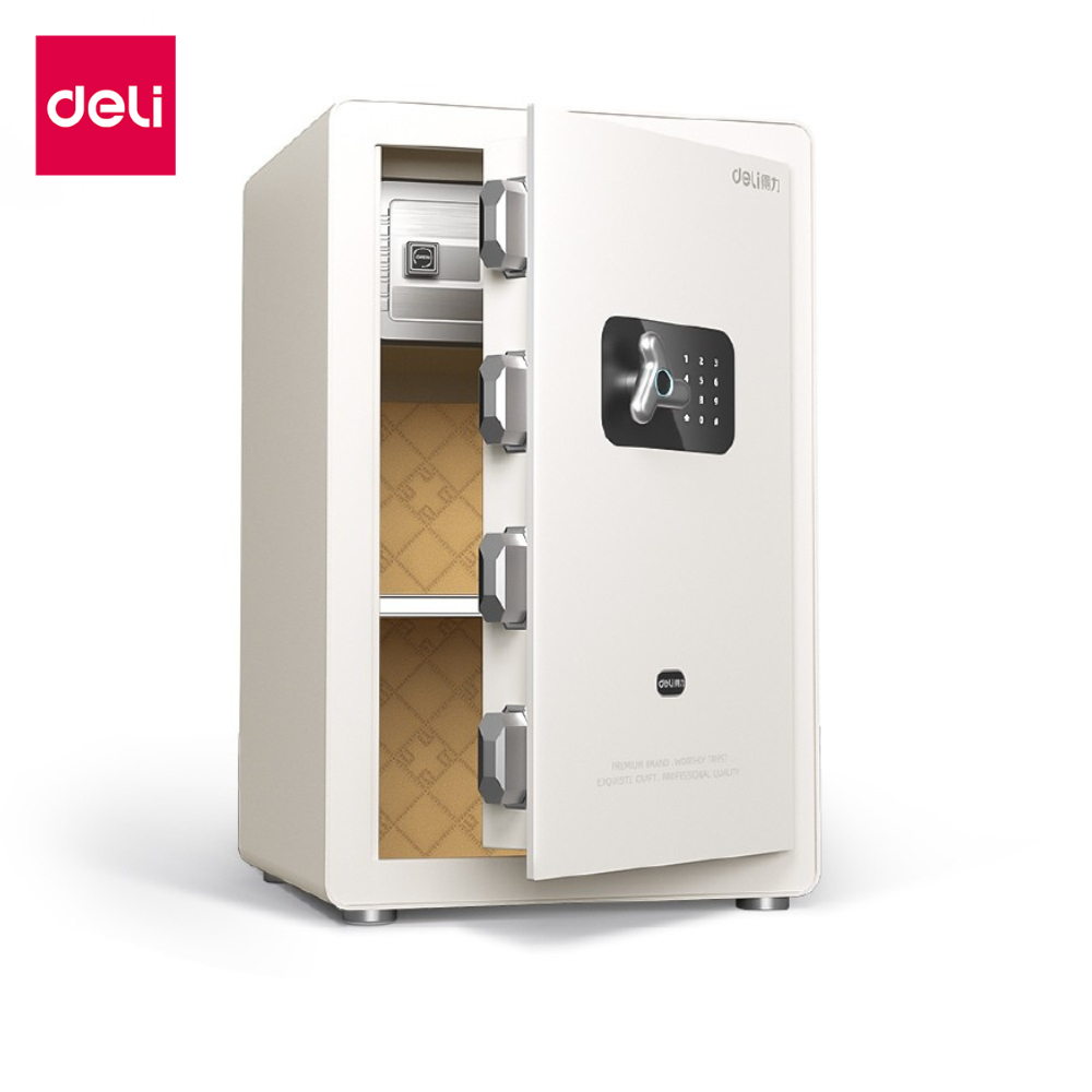 Deli ตู้เซฟ เซฟอิเล็คทรอนิกส์ ระบบล็อค4 รูปแบบ รหัสผ่าน สแกนนิ้ว เคลือบสีกันสนิม ป้องกันรอย Safe Box