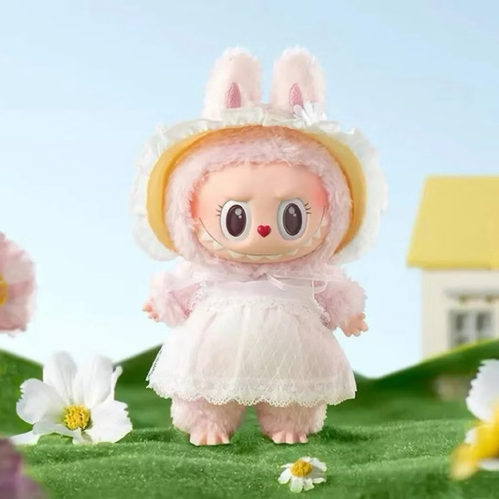 พร้อมส่ง! POPMART Momoko V2  Caught in Spring Plush พวงกุญแจ