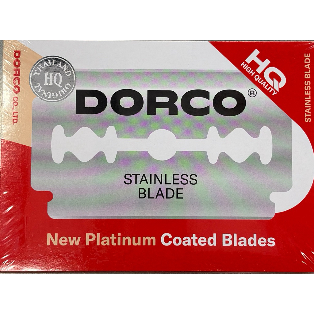 แพ็คเกจ ใหม่ Dorco staneless blade ใบมีดโกน สแตนเลสแท้ 100% ดอร์โก แต่งผม แต่งขน หนวด คิ้ว กันคิ้ว ใบมีดกันคิ้ว มีดตัดผม