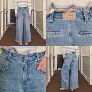 CHUUCHOP - (XS-4XL) Jacky Jeans กางเกงยีนส์ขากระบอกใหญ่ เก็บสัดส่วนได้ดี(CJ002)