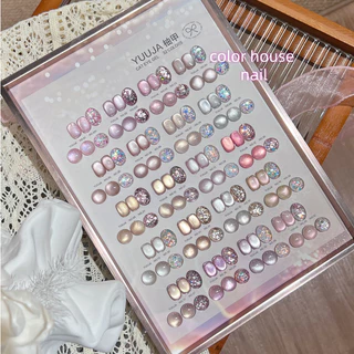 มี 3 รุ่น YUUJA 32 สี ชมพูสีเจลแคทอายเนื้อซาติน สีเจลกลิซเตอร์ แถมชาร์ทสี（ปลอดสาร TPO /HEMA /TMPTA )