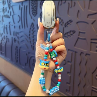 (ลิขสิทธิ์แท้) สายคล้องโทรศัพท์มือถือ, พวงกุญแจ, จี้/เครื่องประดับห้อย Crayon Shin-chan เครยอนชินจัง