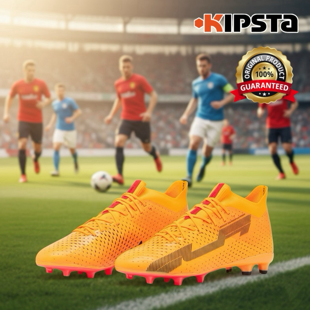 รองเท้าฟุตบอลพื้น FG “มีไซส์ 39-46“ รุ่น CLR.Elite Fire Storm (สีเหลือง) KIPSTA