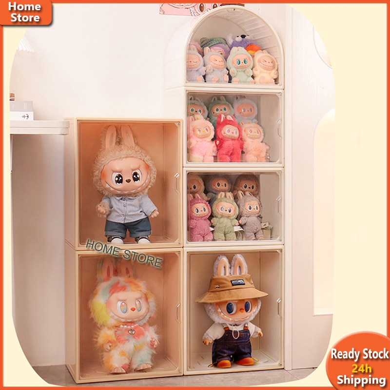 DIYตู้ใส่โมเดล กล่องเก็บโมเดล Art Toy ที่โชว์โมเดล ของสะสม กันฝุ่น ตู้โชว์ตุ๊กตา