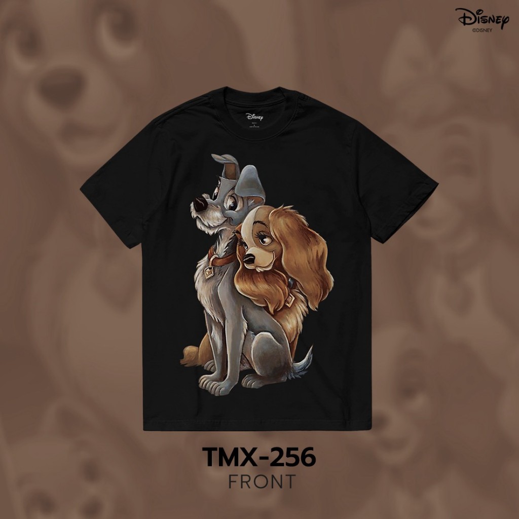 Power 7 Shop เสื้อยืดการ์ตูน "Lady and the Tramp" ลิขสิทธิ์แท้ DISNEY (TMX-256) — صورة 2