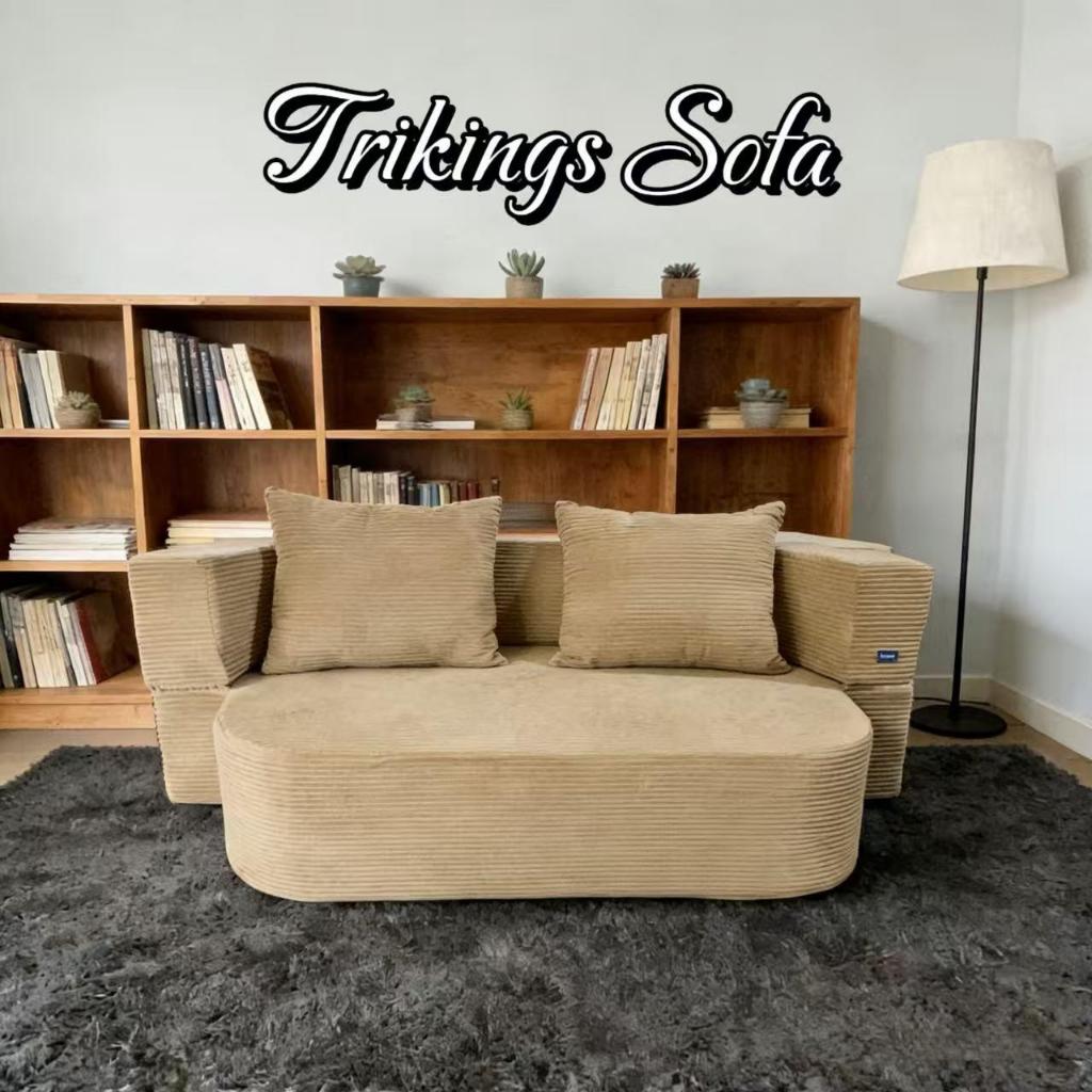 Trikings Sofa Bed โซฟาเบดพับได้ โซฟาอเนกประสงค์ สำหรับอพาร์ทเมนท์และห้องใต้หลังคา ขนาดเล็ก