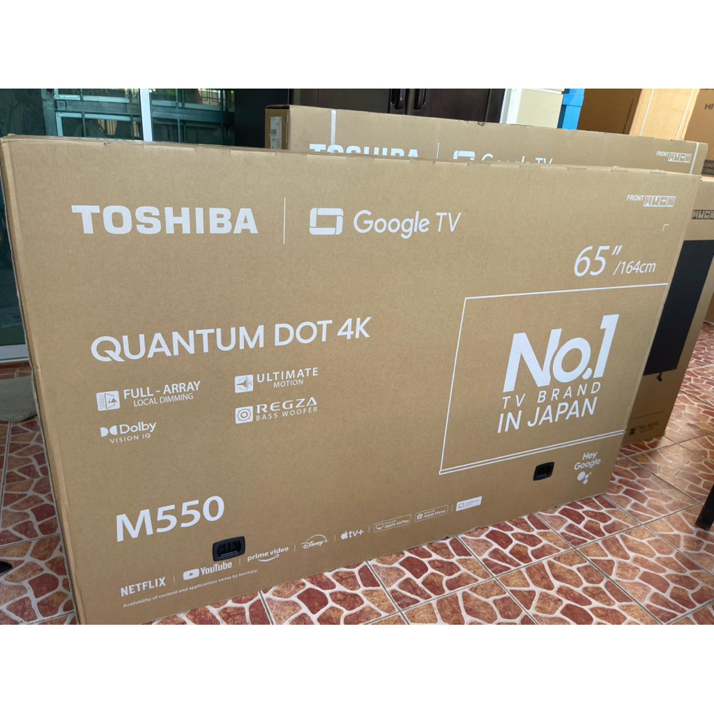 TV QLED 65 นิ้ว TOSHIBA (4K, QLED, GOOGLE TV) 65M550NP_เครื่องDemo ได้ประกัน3ปี ปกติ