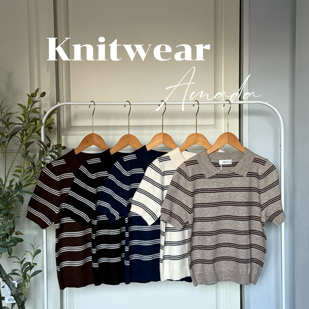 [ป้าย One -K] เสื้อคอปกแขนสั้นลายขวางสุดคลาสสิก 💫 ดีไซน์มินิมอลใส่ง่าย เหมาะกับทุกโอกาส หรือใส่คู่ยีนส์ก็ให้ลุคชิคสบาย ๆ