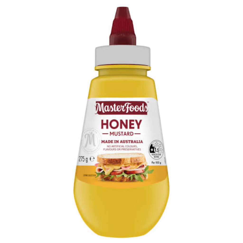 Masterfoods Tomato Sauce Squeezy Bottle250ml/Mustard Honey 275g/Mild American Mustard 250g/Barbeque 