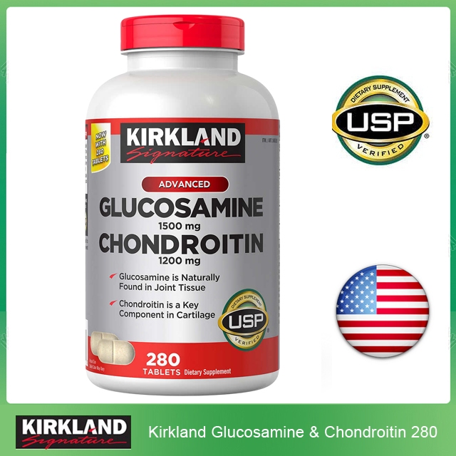 (Exp.08/2029)Kirkland Signature Glucosamine & Chondroitin 280 เม็ด