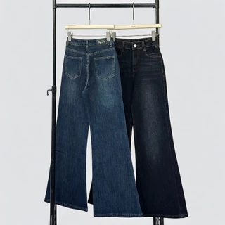 Atipashop - NOELLE WIDE JEANS กางเกงยีนส์ ขายาว ทรงกระบอกใหญ่ ปัก Atipa