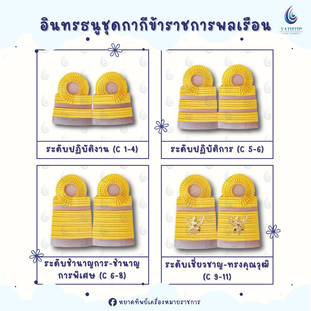 อินทรธนูชุดกากีข้าราชการพลเรือน ( เครื่องแบบปฏิบัติราชการ ) - บ่ากากีข้าราชการ