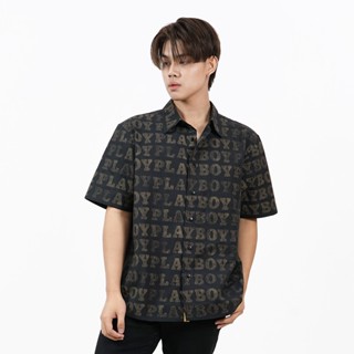 PLAYBOY PLAYBOY CLUB เสื้อเชิ้ตแขนสั้นพิมพ์ลายทั้งตัว P1MT25…