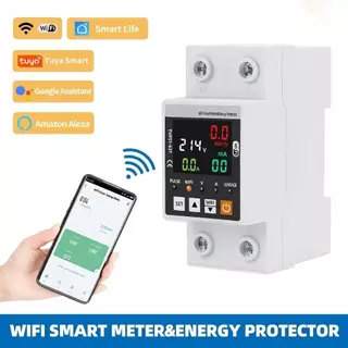 Earth Leakage เติมเงิน TUYA WiFi สมาร์ท ป้องกันแรงดันไฟฟ้า Circuit Breaker Power kWh Meter