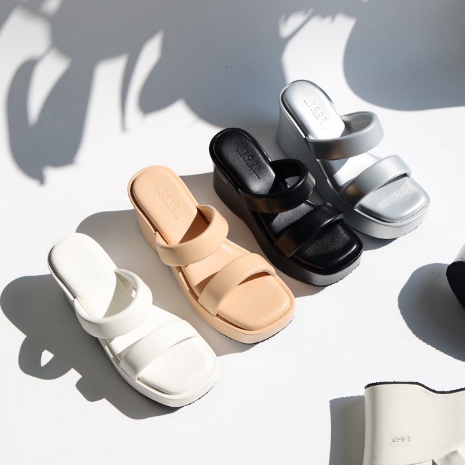 YOURSHOES L6 / รองเท้าส้นตึกสูง 4นิ้ว รองเท้าสุขภาพพื้นนุ่ม