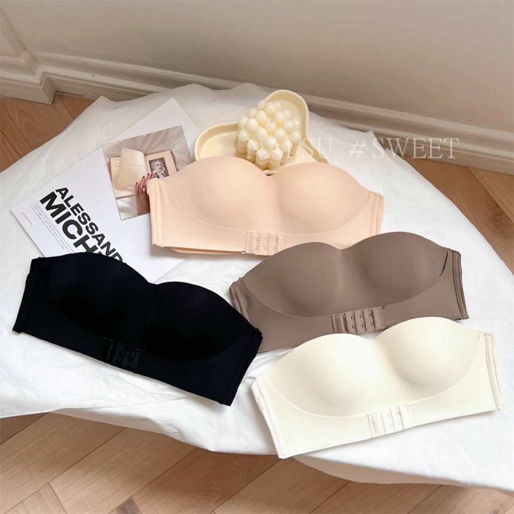 🚚จัดส่งรวดเร็ว✨ บราตะขอหน้า บราสองตะขอ บราไร้โครง บราไร้โครงไร้ขอบ ใส่สบาย เซ็กซี่เย้ายวน เก็บกระชับทรงสวย-N166 - รูปที่ 4