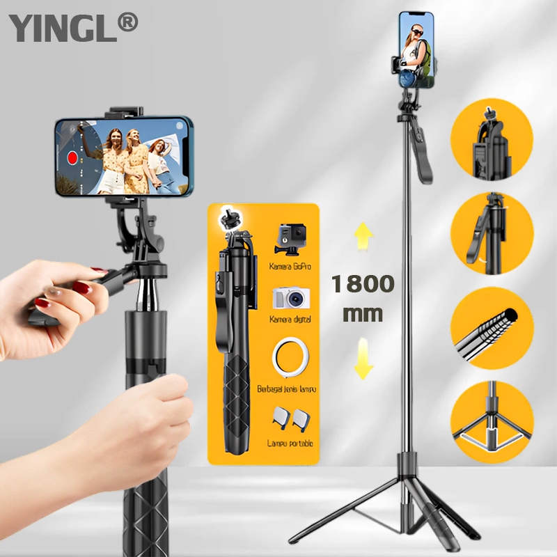 ไม้เซลฟี่บลูทูธ K28P ขาตั้งกล้อง หมุนได้ 360 องศา