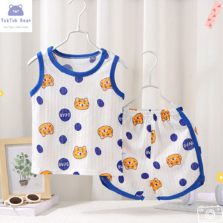 ชุดเสื้อกล้ามเด็ก ชุดลำลองเด็ก มีหลายสีให้เลือก ลายการ์ตูนน่…