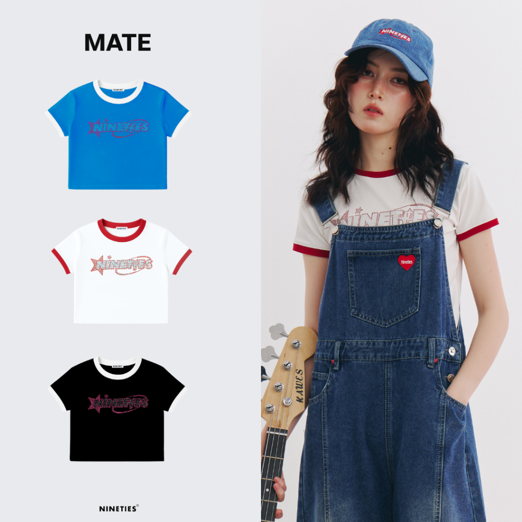 Nineties Design : Jean Collection เสื้อยืดครอปทรงสลิม รุ่น Mate