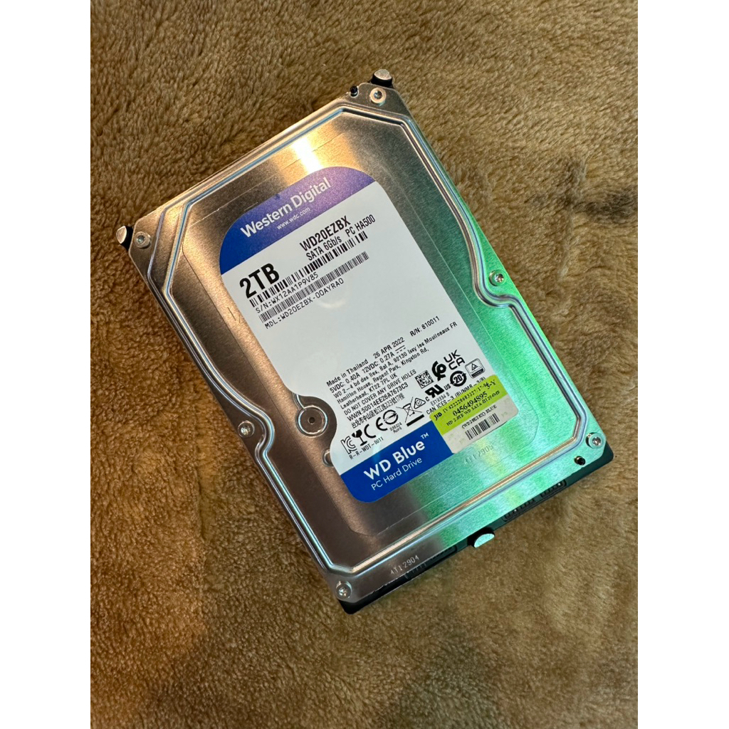 2 TB 3.5 INCH HDD (ฮาร์ดดิสก์ 3.5 นิ้ว) WD BLUE - 7200RPM SATA3 (WD20EZBX)