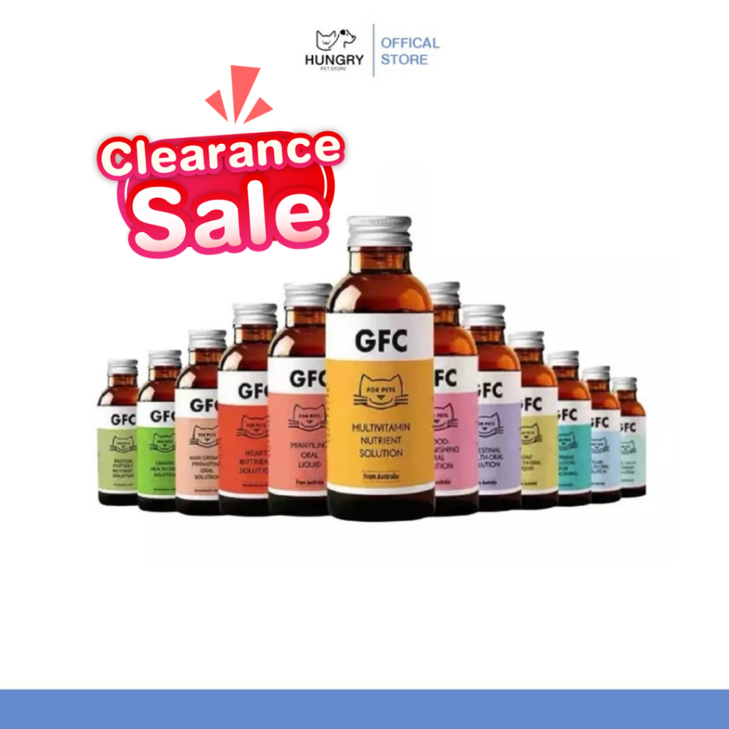 [พร้อมส่ง❗️] GFC Vitamin (กด 2 ขวด จ่าย 1 ขวด)  วิตามินบำรุงสำหรับสุนัขและแมว มีหลายสูตร 100ml🐱| แมวหิว