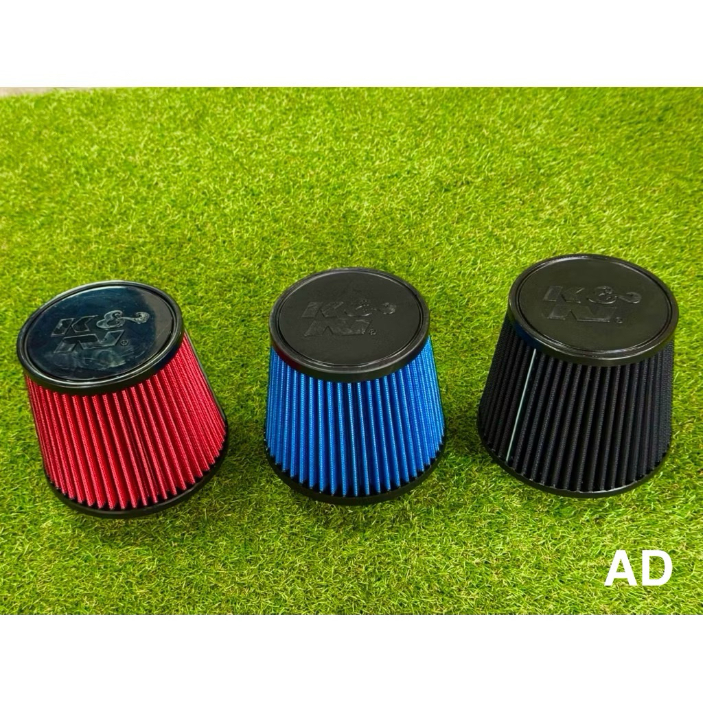 กรองเปลือยผ้า K&N ปาก 3 นิ้ว พร้อมเข็มขัดรัด ของแต่งรถ เพิ่มแรงม้า เสียงดูดเร้าใจ