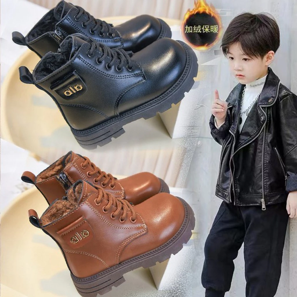 รองเท้าบูท สำหรับเด็ก ใส่ได้ทั้งหญิงเเละชาย เบอร์26-36 #บูทกล่องส้ม