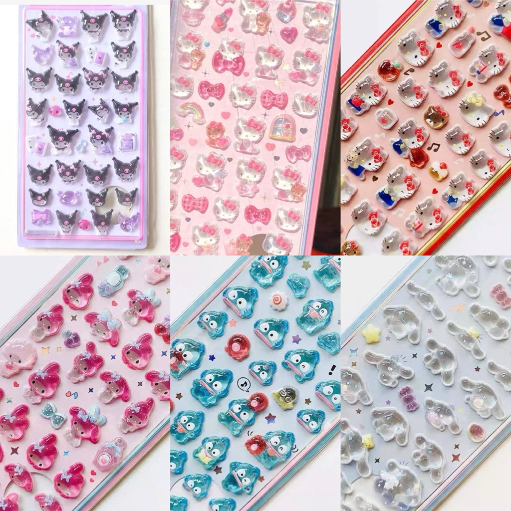 พร้อมส่งในไทย สติ๊กเกอร์นูน 3D sanrio สติ๊กเกอร์ diy สติ๊กเกอร์3D สติ๊กเกอร์ติดโทรศัพท์