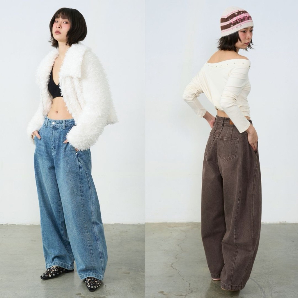 AMUSE BKK Irene jeans กางเกงยีนส์ทรงบอลลูนขาใหญ่ สไตล์เทสๆ ใส่สบาย